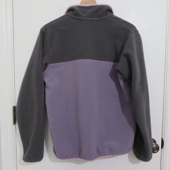 Patagonia Synchilla Womens Sz M Purple Gray Snap T Fleece Pullover Retro Style - Picture 2 of 6
